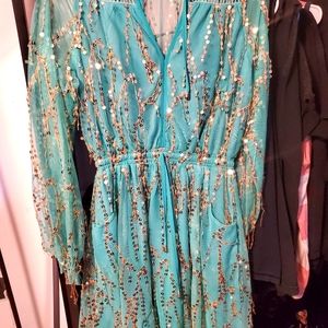 SFC Bohemian Sequin Dress Mint